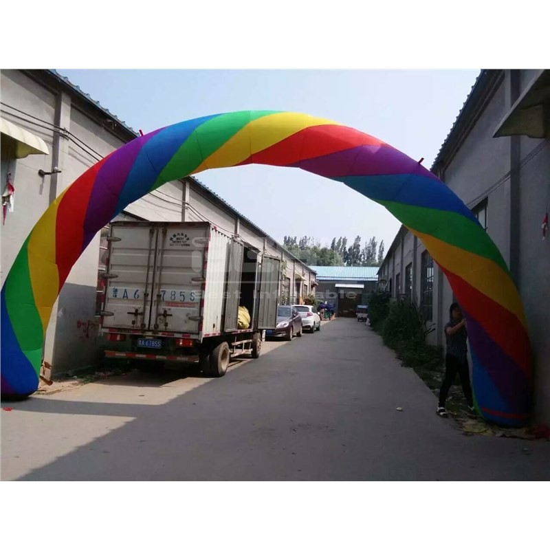 Holiday Advertising Event Inflatable Decoration Entrance Customized Giant Inflatable Rainbow Arch For Club Festival