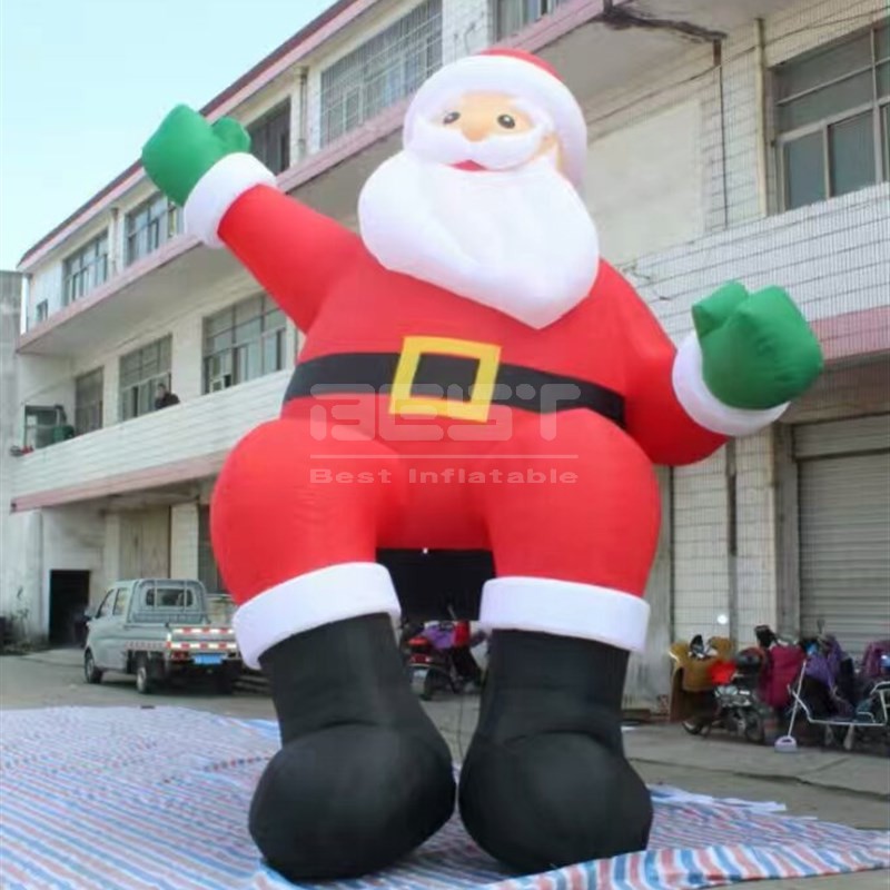 Sitting santa claus model inflatable Giant Inflatable Christmas Old Man Santa Claus for christmas wall decoration
