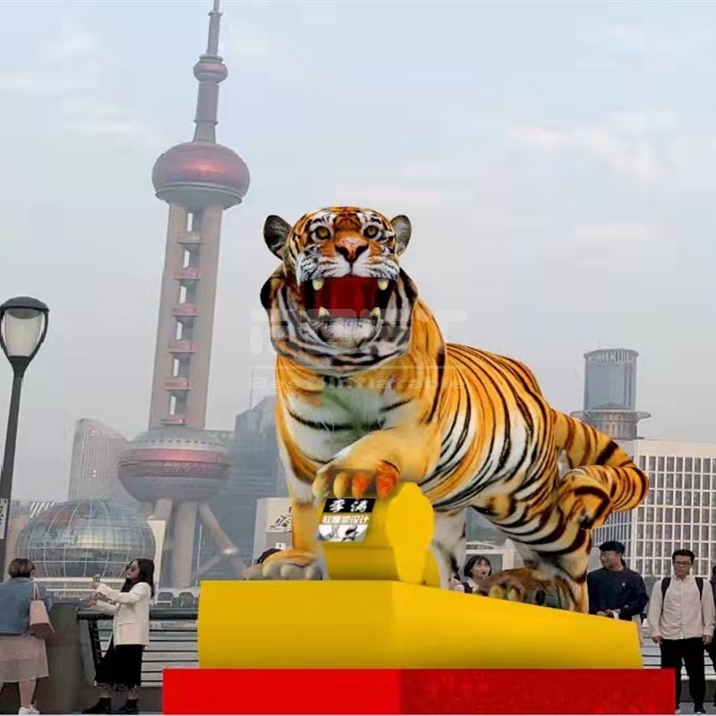 wholesale Custom advertising inflatable tiger/giant inflatable standing tiger cartoon/inflatable tiger animal