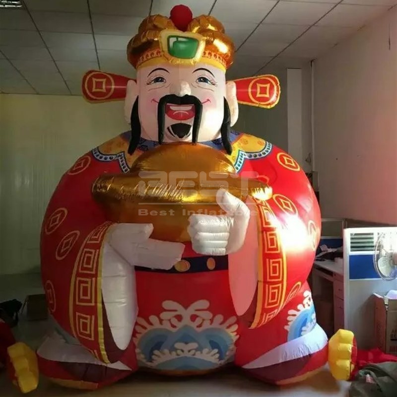 Custom new year inflatable props the god of wealth character for sale Inflatable white cartoon model
