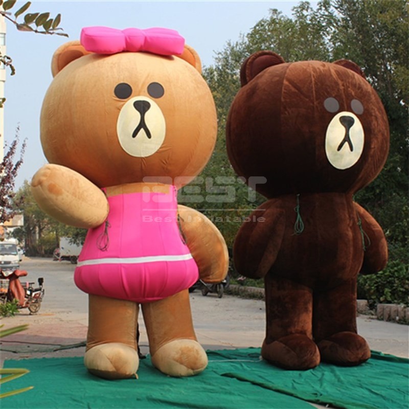 Giant Brown Bear Inflatable Customized Event Inflatable Brown Bear For Advertising