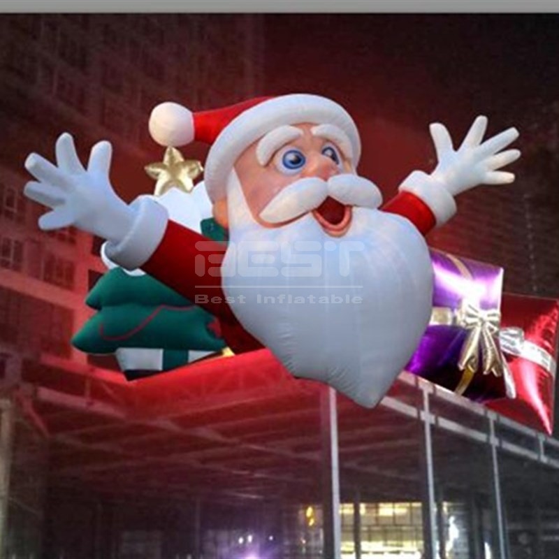Giant inflatable santa claus Climbing Wall inflatable mall entrance Santa for christmas decoration