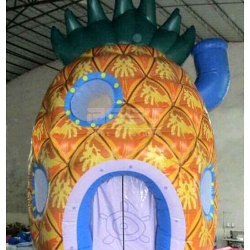 Happy Island Customized inflatable Pineapple house tents dome with door inflatable party tent with Led light in hot sale