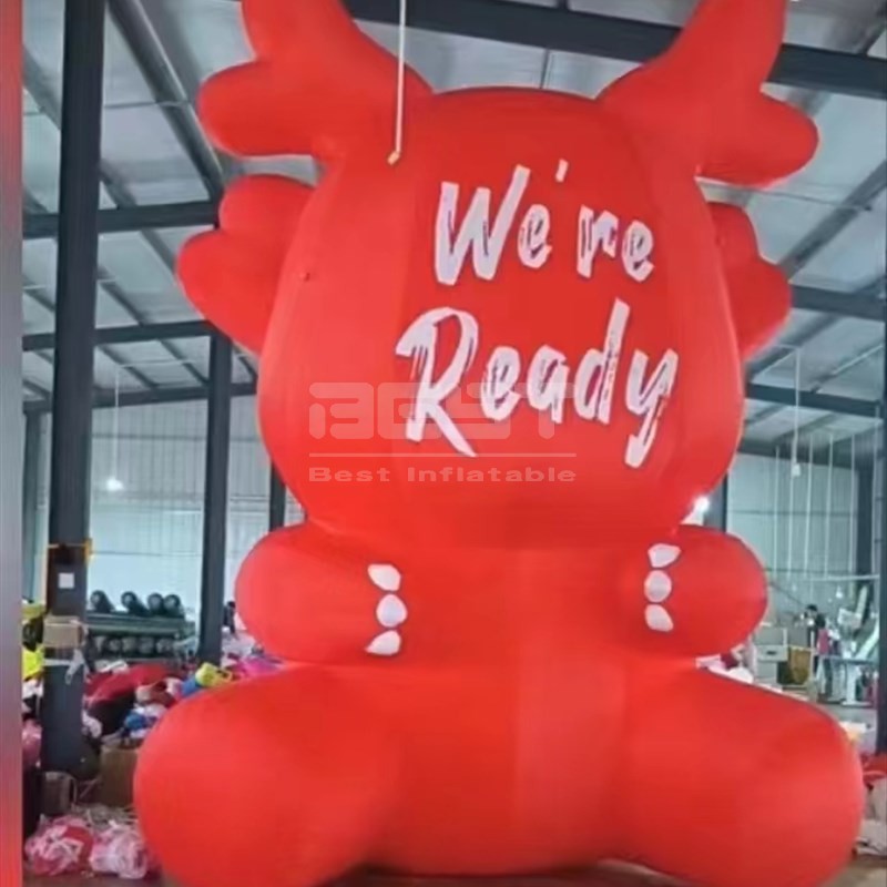 High Quality Factory wholesale Red Inflatable Chinese Dragon Lantern For Chinese New Year And Festival Decoration