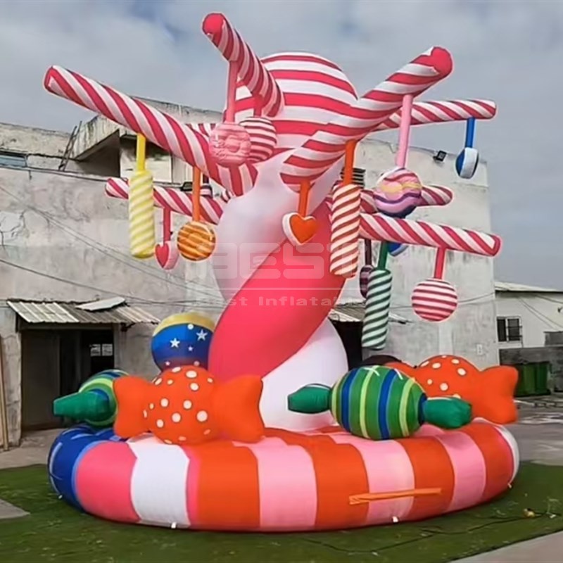 Inflatable Candy Christmas Tree Lollipop Trees Party Decoration Candy Doll for Kids' Birthday Stage Props