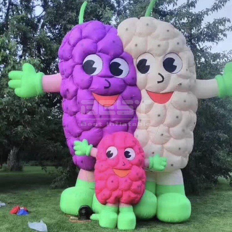 Outdoor Decoration Inflatable Fresh Grape Balloon Inflatable Fruit Doll For Advertisement