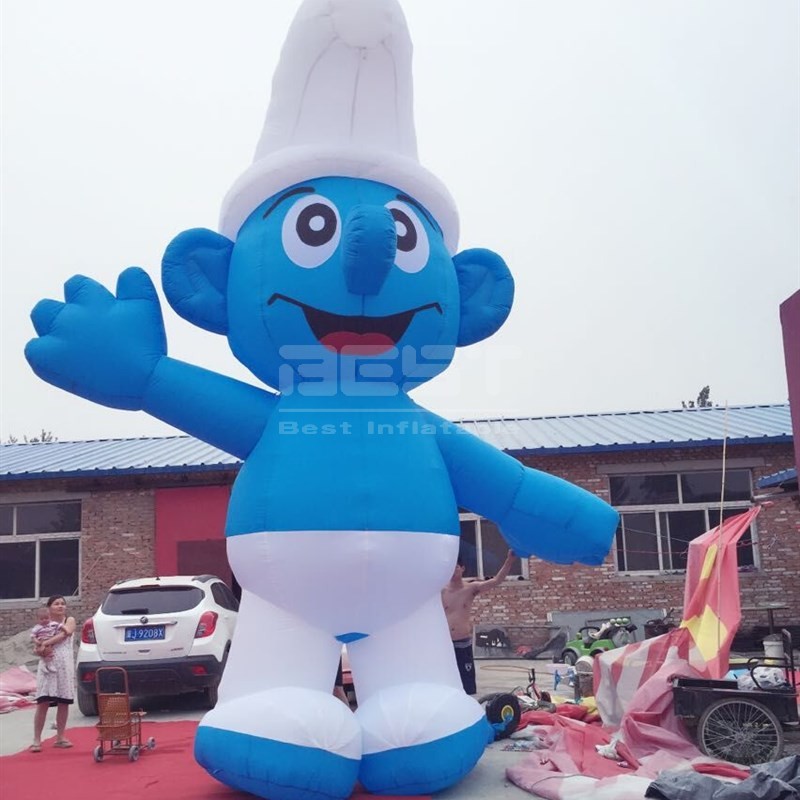 Aero cartoon character inflatable model Inflatable blue outdoor elf cartoon characters promotional exhibition decoration