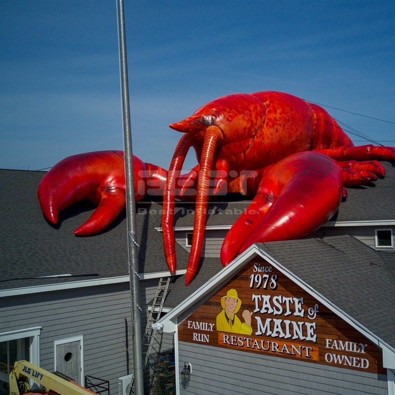 Bingo Outdoor Building Large Hanging Lobster Inflatable Led Lighting Lobster Giant Inflatable Lobster For Advertising