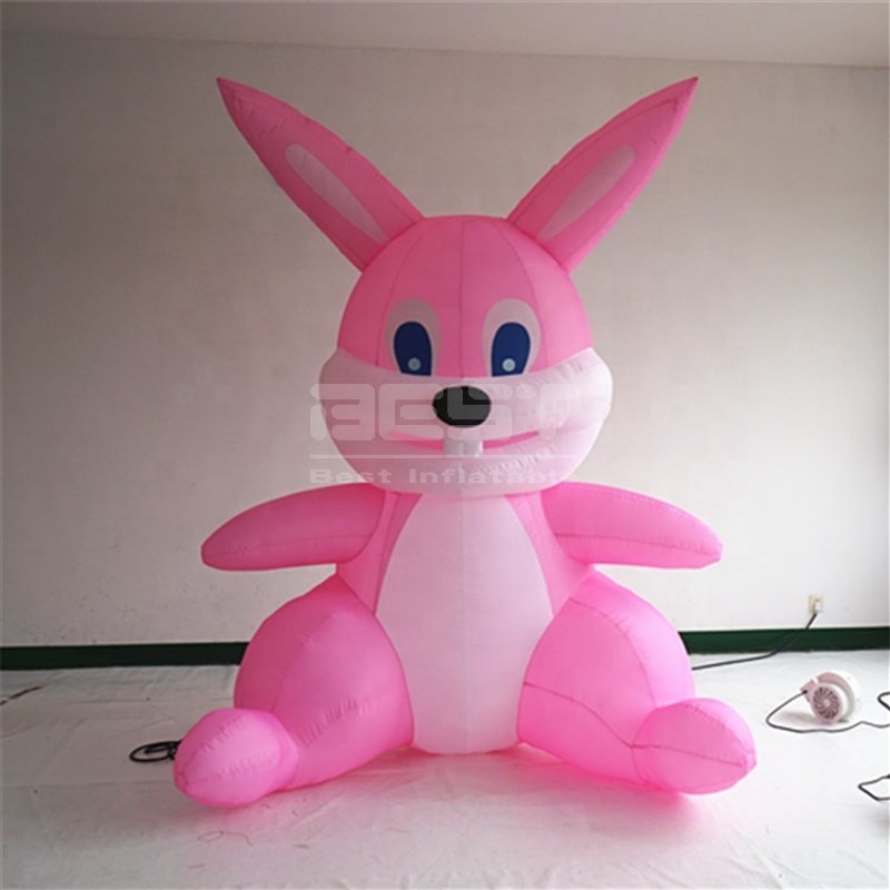 Pink inflatable easter bunny, inflatable easter bunny decoration, inflatable easter rabbit