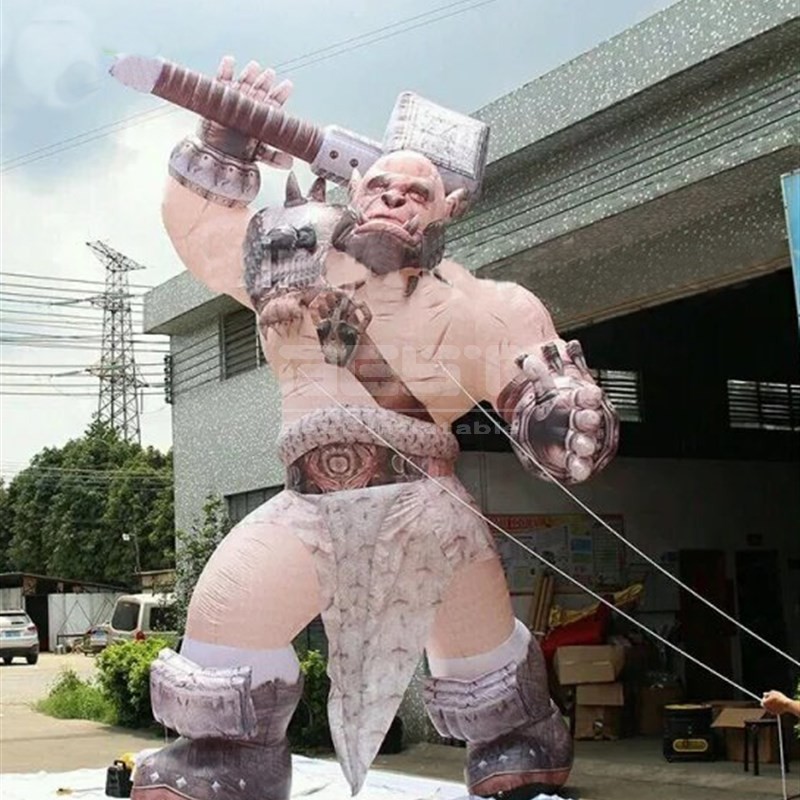 Inflatable orcus world of warcraft game charactar moel for gaming event decoration