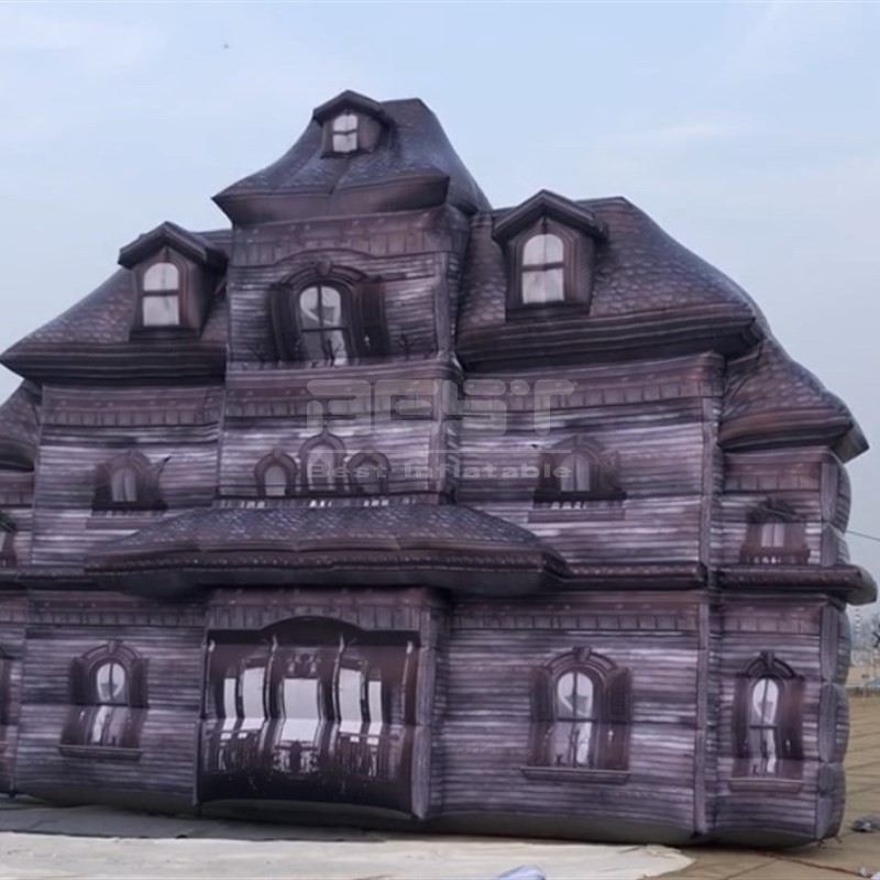 Halloween outdoor decoration inflatable old castle haunted house