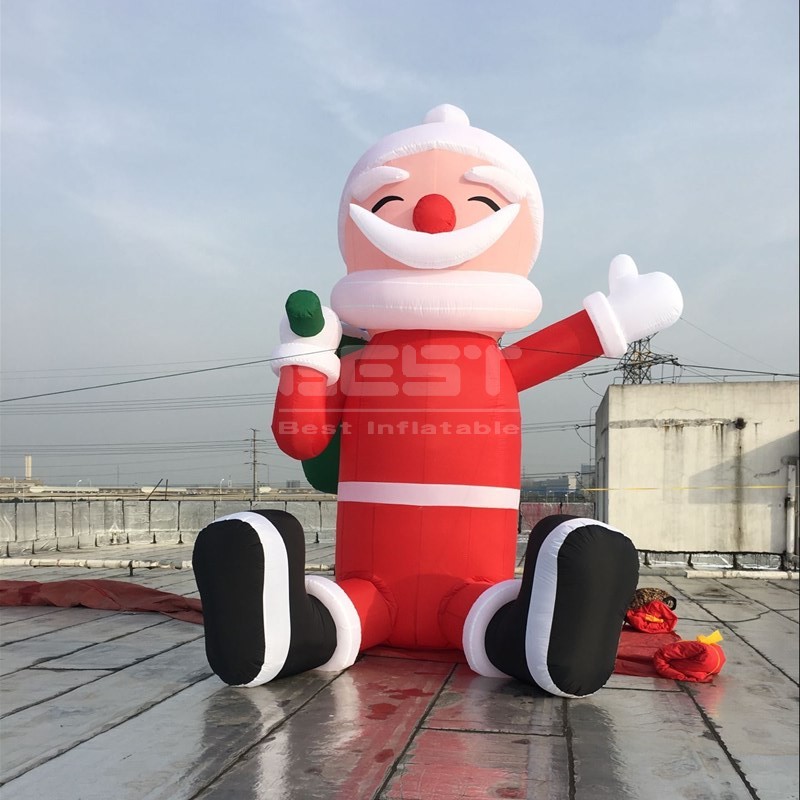 Giant Customized Christmas Decorations Outdoor Giant Inflatable Santa Claus Yard Decoration Santa Balloon
