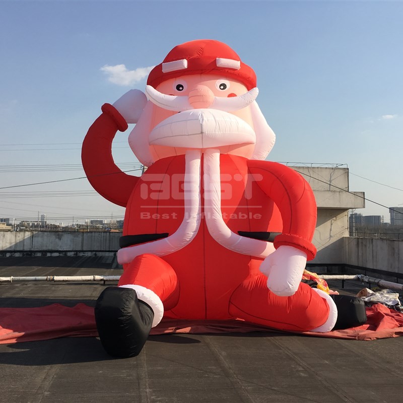Funny Giant Inflatable Christmas Decorations Promotion Flying Wholesale Christmas Inflatables Santa Claus