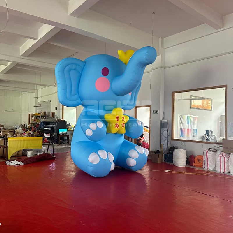 Best Newly Style Large Blue Elephant Cartoon Toys Stage Events Decor Giant Inflatable Animal Balloon Elephant