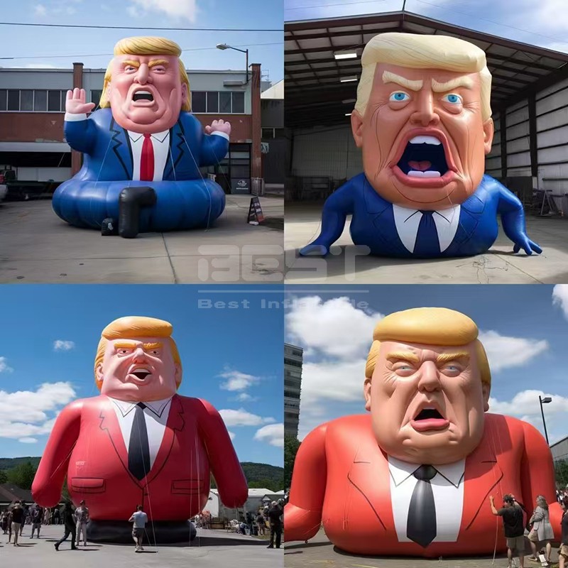 Customized Character outdoor giant standing cartoon inflatable trump inflatable advertising character for event parade decoration