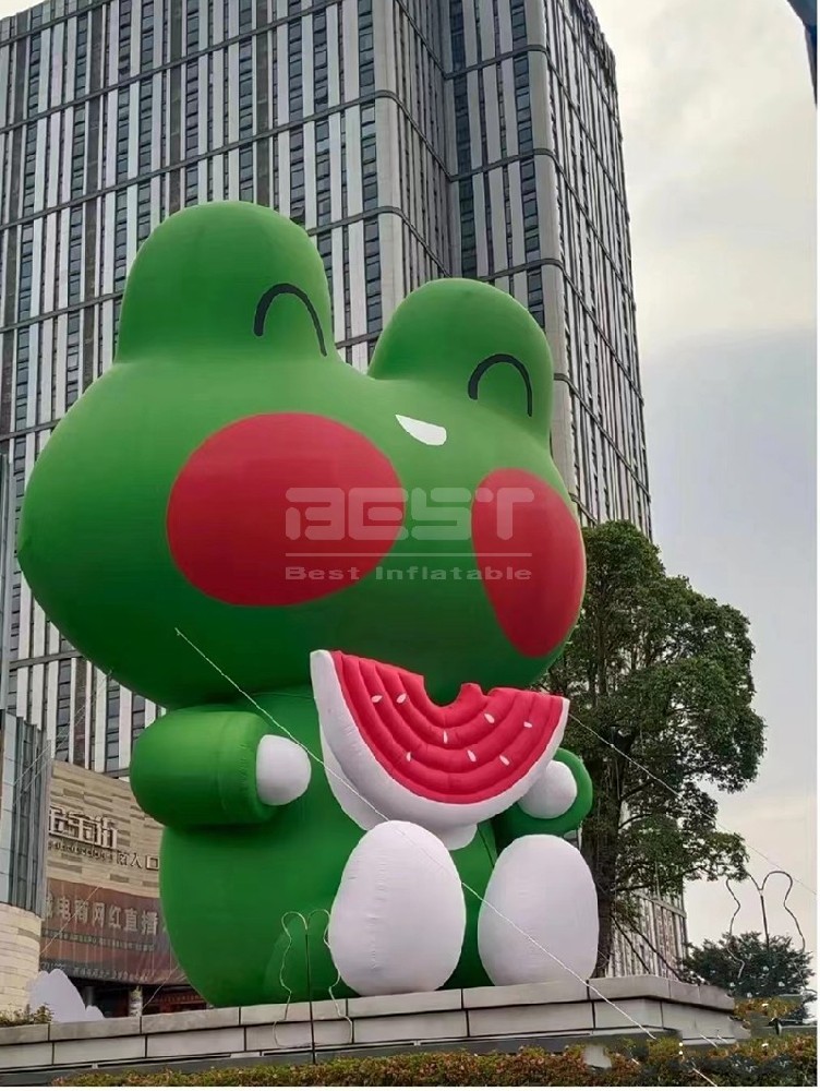 Outdoor Advertising Decorations Inflatable Big Frog Cartoon Green Frog Inflatable Model Custom Inflatable Cartoon Animals