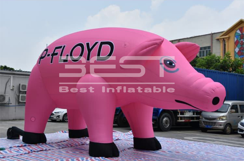 KeepFuns Giant Custom Inflatable Pink Pig Mascot, Customizable Animal Balloon for Event & Music Festival Promotion